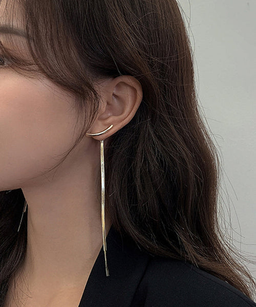 Art Gold Alloy Tassel Drop Earrings LY1810