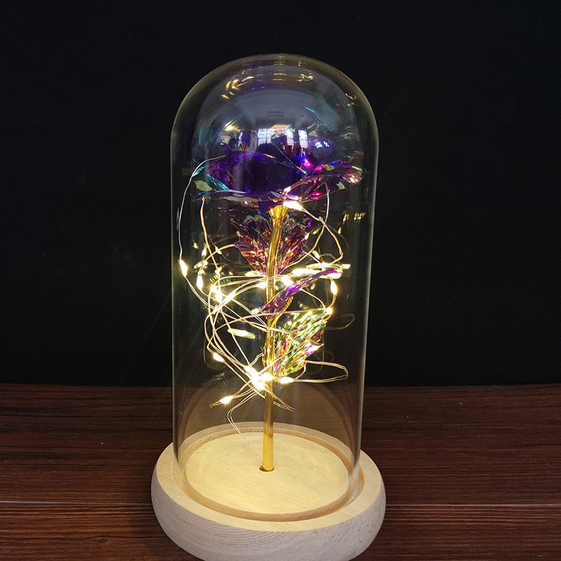 Rose LED Light In Glass - Furdela