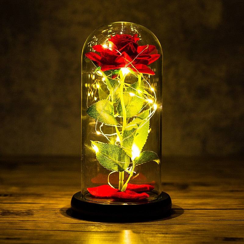 Rose LED Light In Glass - Furdela