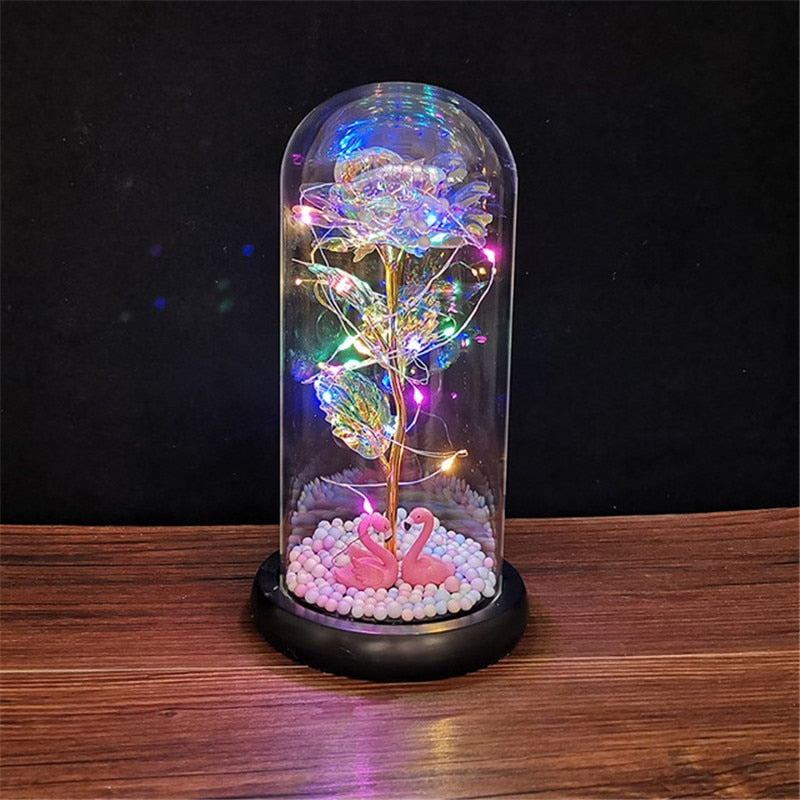 Rose LED Light In Glass - Furdela