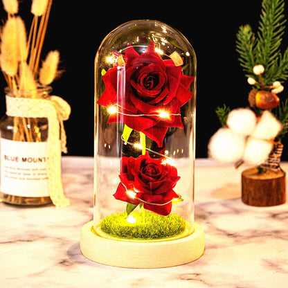 Rose LED Light In Glass - Furdela