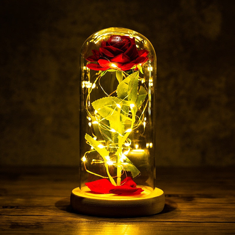 Rose LED Light In Glass - Furdela