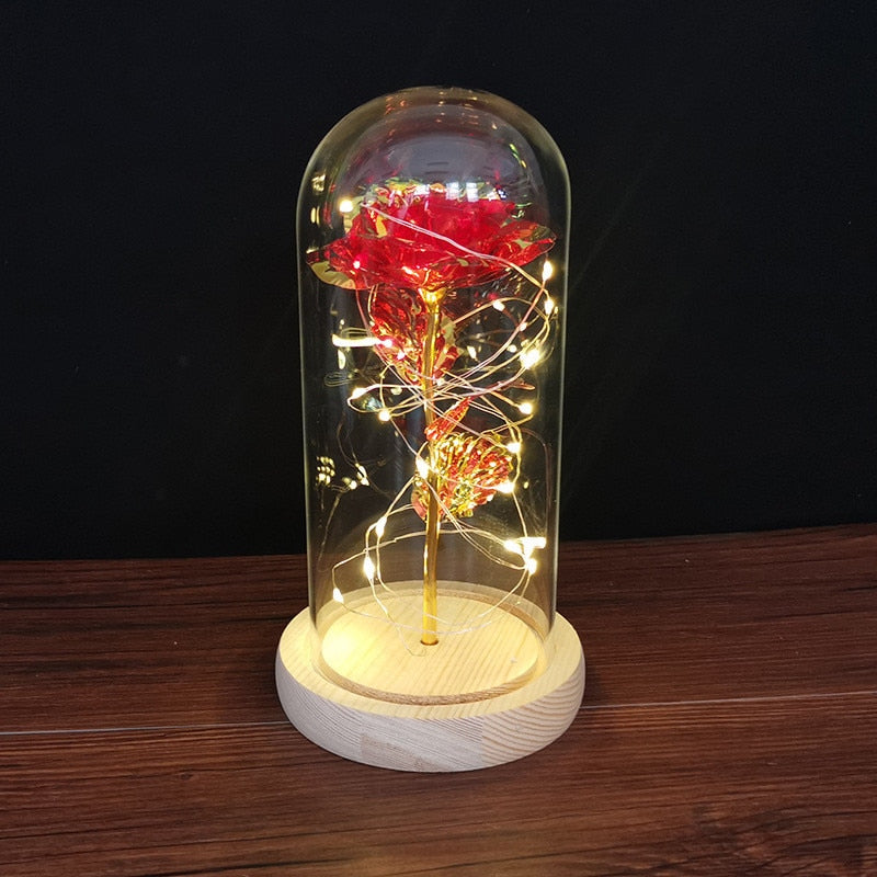 Rose LED Light In Glass - Furdela