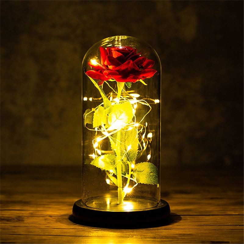 Rose LED Light In Glass - Furdela