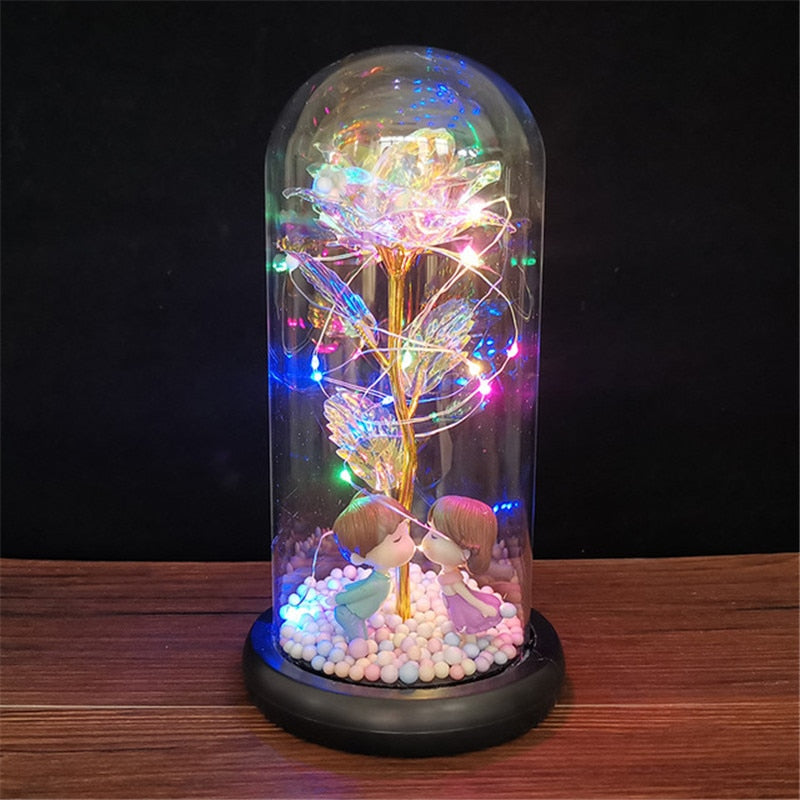 Rose LED Light In Glass - Furdela