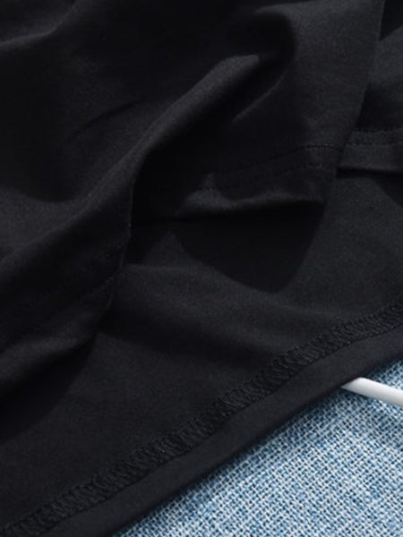 Plus Size Lip Letter Print Shorts Set AR5060