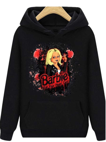 Plus Size Figure Letter Print Kangaroo Pocket Hoodie AC2024