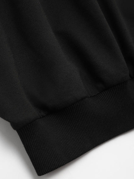 Plus Size Dropped Shoulder Figure Letter Print Sweatshirt BO3056