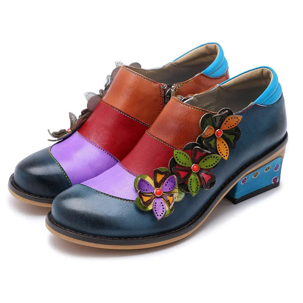 Contrast Color Handmade Stylish Oxford Shoes Ada Fashion