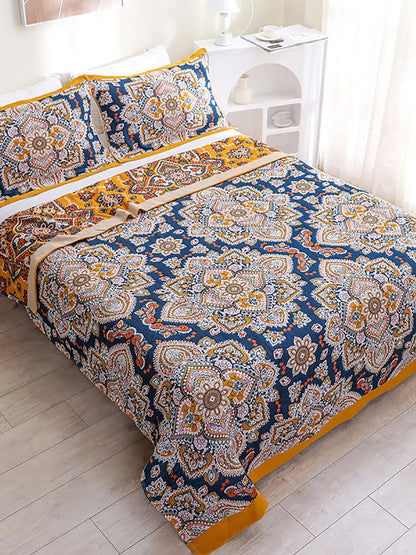 Cotton Flower Jacquard Bedcover Sofa Blanket Ada Fashion