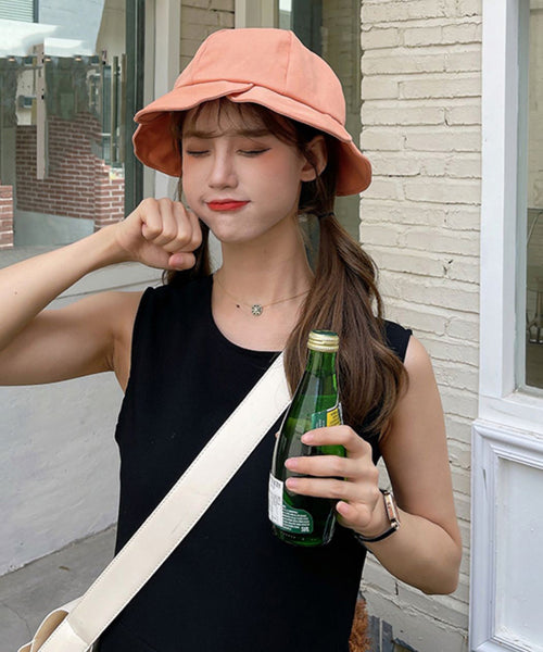 Cute Grapefruit Floral Patchwork Bucket Hat LY544