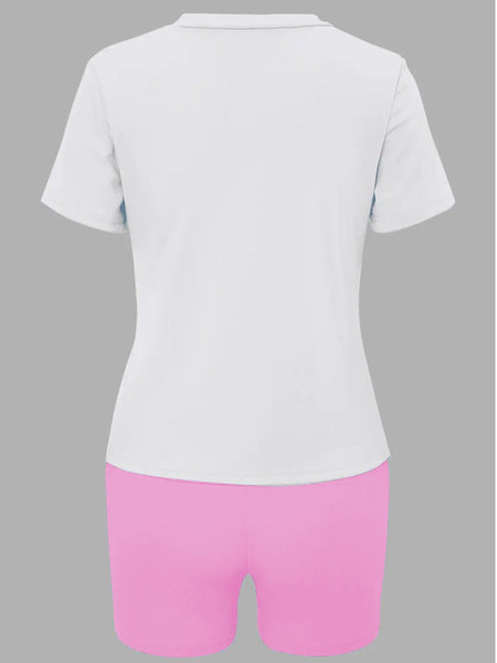 Figure Print Regular Fit Stretchy Shorts Set AR5034