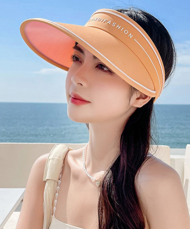 DIY Beige Graphic Patchwork Floppy Sun Hat LY511