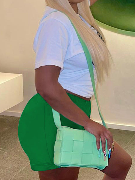 Cartoon Letter Print Shorts Set AR5012