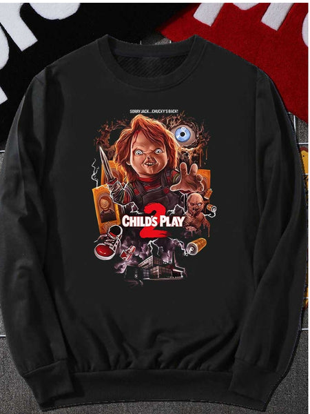 Plus Size Dropped Shoulder Figure Letter Print Sweatshirt BO3056