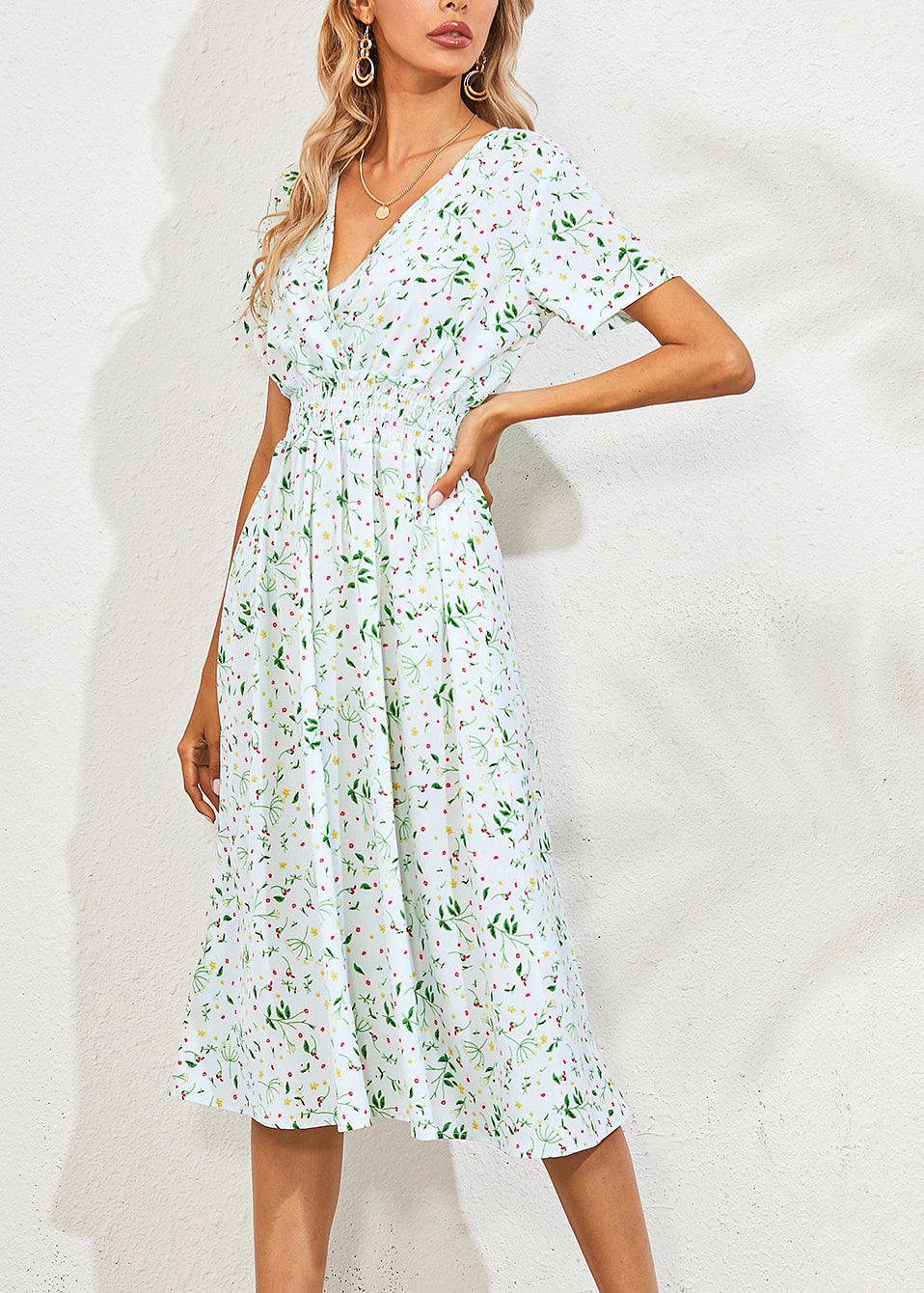 Elegant Light Blue Slim Long Dress Summer LY1960