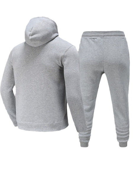 Men Gradient Letter Print Kangaroo Pocket Tracksuit Set BO50122 Furdela