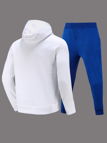 Letter Print Kangaroo Pocket Tracksuit Set AR5065