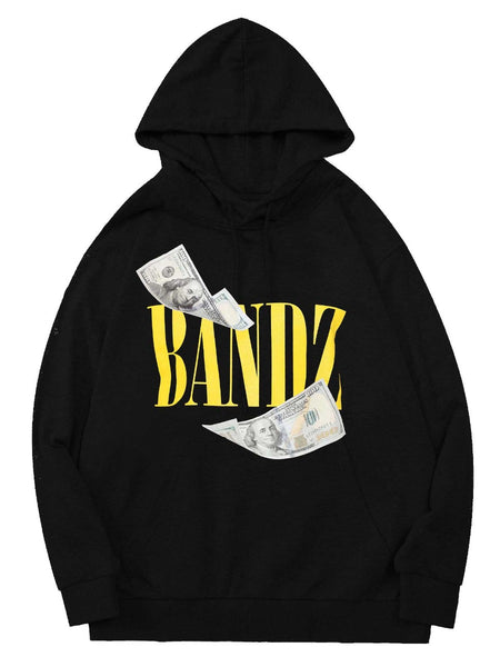 Men Money Letter Print Hoodie AR5083