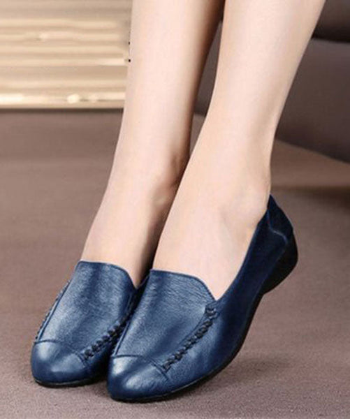 Handmade Red Penny Loafers Cowhide Leather Retro Splicing Penny Loafers LY0168