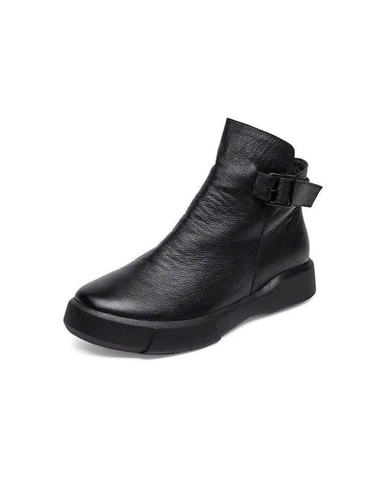 Handmade Retro Leather Ankle Boots for Women Ada Fashion