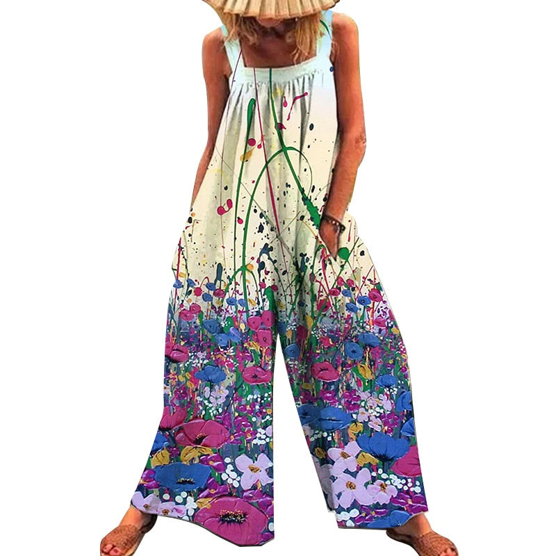 Fashion Vintage Overall Straps Jumpsuit Trousers