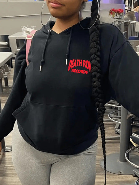 Hooded Collar Letter Print Hoodie AT9033