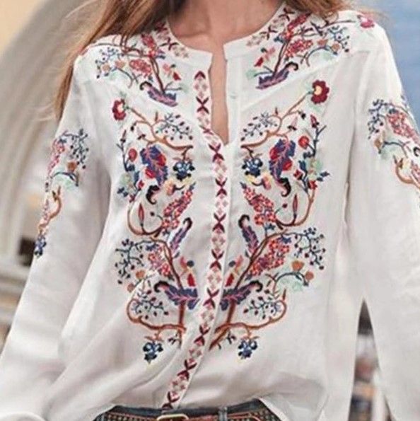 Floral Embroidered Blouse CA2
