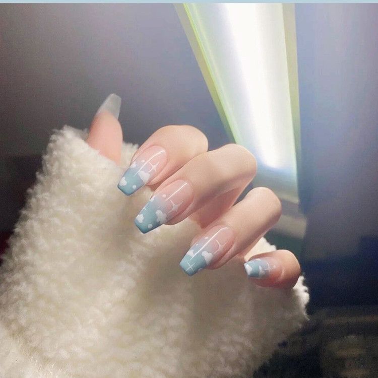 Cloud Pointed Faux Nail Tips MJ12