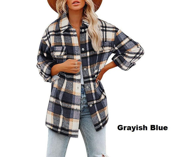 Plaid Shirt Jacket YR4046