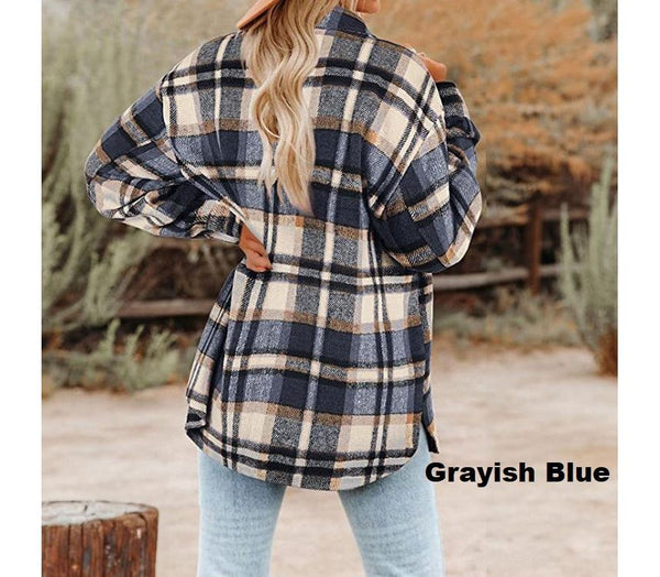 Plaid Shirt Jacket YR4046