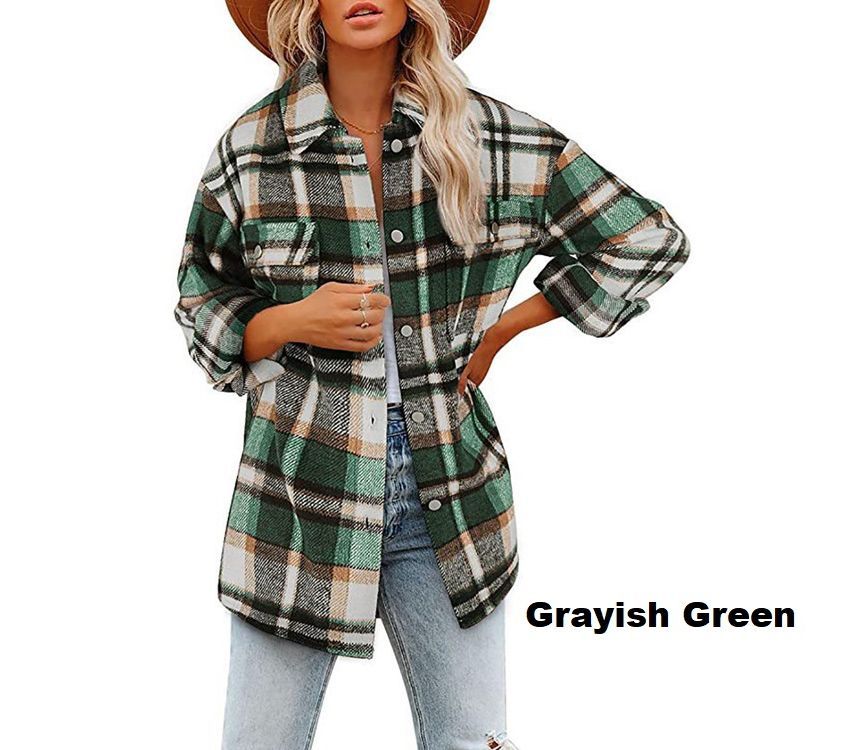 Plaid Shirt Jacket YR4046