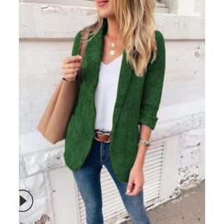 Melange Open Front Blazer YR4055
