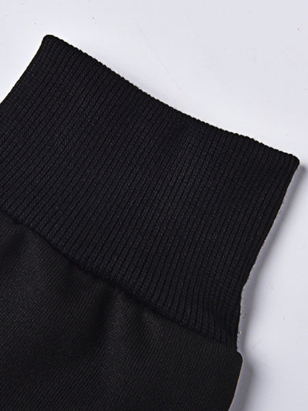 Plus Size Lip Letter Print Kangaroo Pocket Hoodie BO306