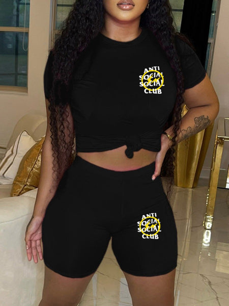 Anti Social Social Club Letter Print T-shirt AR5013