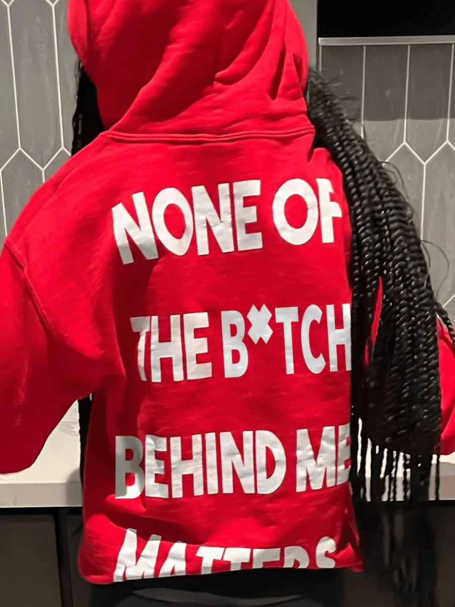 Letter Print Kangaroo Pocket Hoodie AR3073