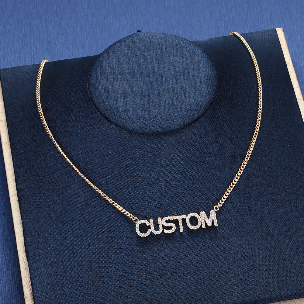 Custom Jewelry Cursive Necklace Chain DC332 - Furdela