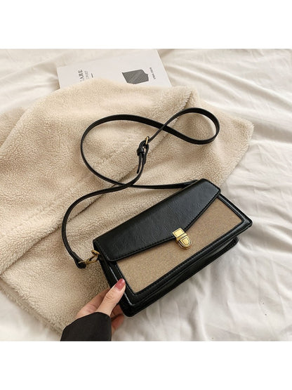 Simple Casual PU Contrast Color Women's Shoulder Bags OT25