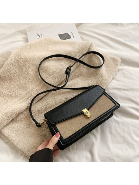 Simple Casual PU Contrast Color Women's Shoulder Bags OT25