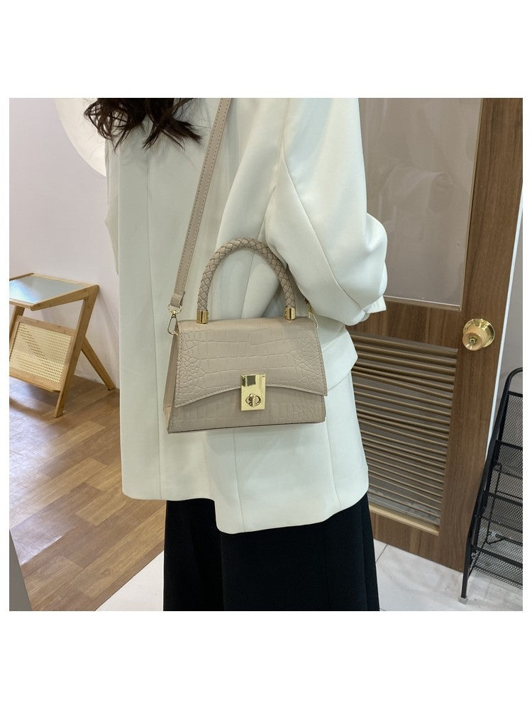 Stone Pattern Twist Lock Women Shoulder Bags OT16