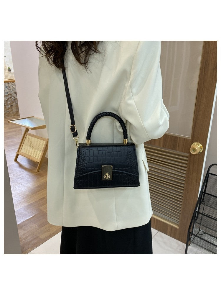 Stone Pattern Twist Lock Women Shoulder Bags OT16