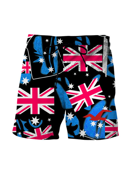 Men Graffiti Print Drawstring Shorts AR70104