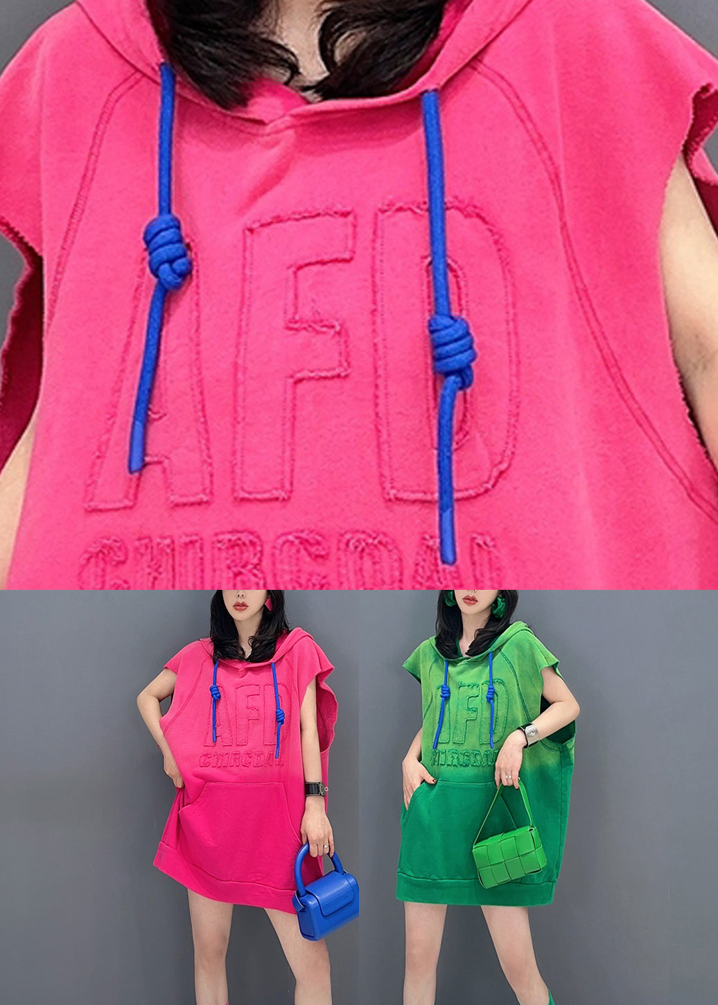Plus Size Rose Graphic Hooded Tops Summer LC0316