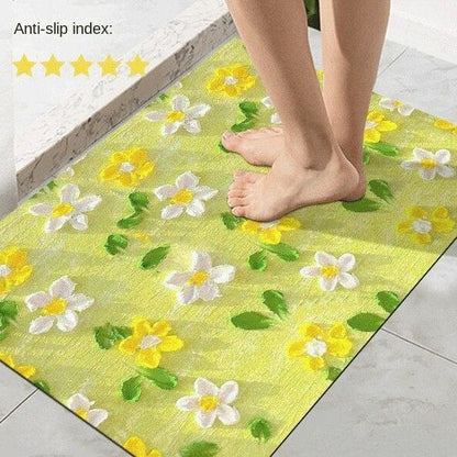 Diatom mud oil painting foot mat bathroom mat