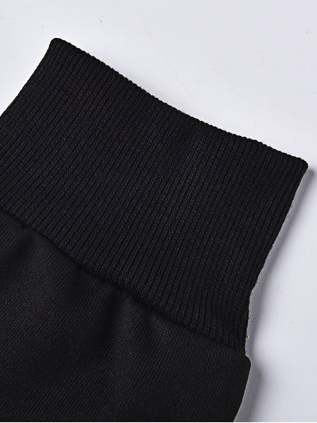 Drawstring Pattern Kangaroo Pocket Print Loose Hoodie AT9019