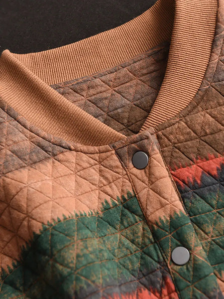 Women Casual Spring Colorblock Loose Coat Ada Fashion