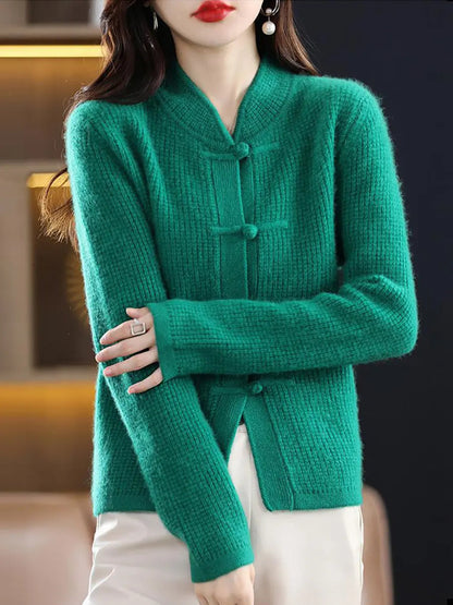 Women Casual Winter Wool Solid Knitted Sweater Ada Fashion