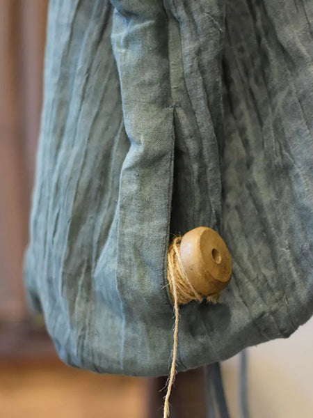 Women Retro Vintage V-Neck Solid Linen Vest Coat Ada Fashion