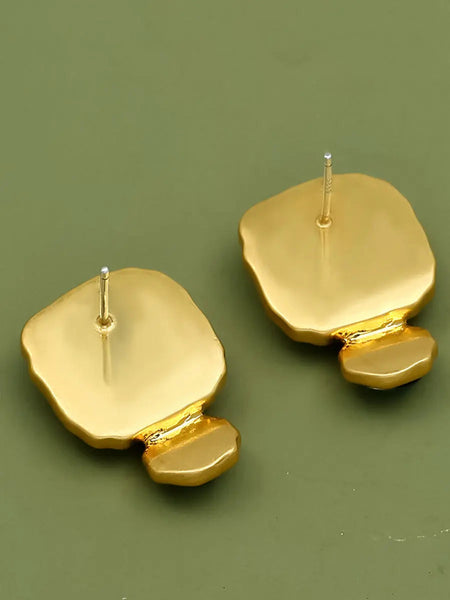 Women Vintage Copper Resin Sliver Earrings Ada Fashion