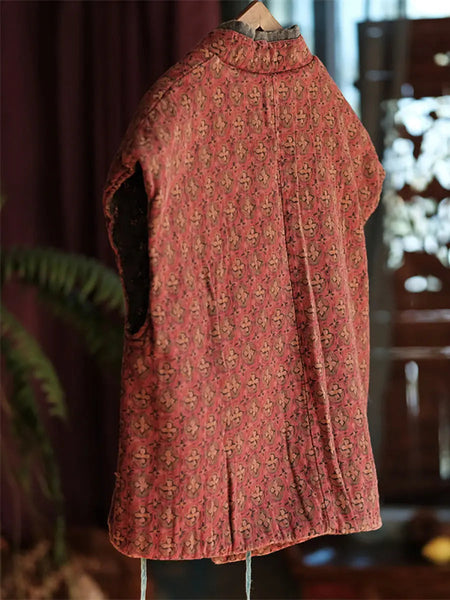 Women Vintage Floral Cotton Vest Ada Fashion